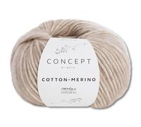 Frida's Wollhaus Concept by Katia 50 g Hilo de Cadena de Lana Cotton-Merino para Ganchillo y Punto 23 Colores (104 | Beige)