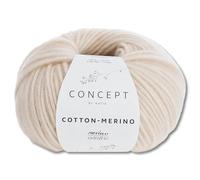 Frida's Wollhaus Concept de Katia 50 g de hilo Cotton-Merino para tejer y crochet en 23 colores (101 | Beige claro)