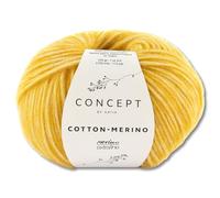 Frida's Wollhaus Concept de Katia 50 g Hila de Cadena de Algodón Merino Lana para Crochet y Tejido 23 Colores (135 | Ocre)