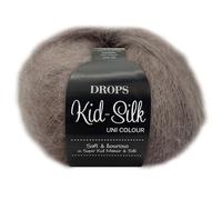 Frida's Wollhaus Drops 25 g Kid-Silk Mohair & Seda Encaje Hilo de Encaje Mullido 47 Colores (12 | Beige)