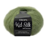 Frida's Wollhaus Drops 25 g Kid-Silk Mohair & Seda Encaje Hilo de Encaje Mullido 47 Colores (18 | Verde Manzana)