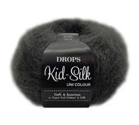 Frida's Wollhaus Drops 25 g Kid-Silk Mohair & Seda Encaje Hilo de Encaje Mullido 47 Colores (22 | Gris Ceniza)