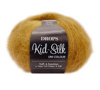 Frida's Wollhaus Drops 25 g Kid-Silk Mohair & Seda Encaje Hilo de Encaje Mullido 47 Colores (30 | Curry)