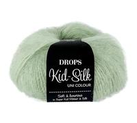 Frida's Wollhaus Drops 25 g Kid-Silk Mohair Seda Encaje Hilo de Lana Hilo para Tejer Ganchillo 57 Colores (60 | Menta)