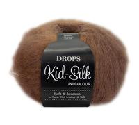 Frida's Wollhaus Drops 25 g Kid-Silk Mohair & Seda Lacegarn Soffice, 47 colores (50 | Caramelo)