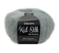 Frida's Wollhaus Drops 25 g Kid-Silk Mohair & Seta Lacegarn Hilo Suave, 47 colores (07 | Azul Claro)