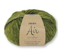Frida's Wollhaus Drops 50 g de lana virgen de alpaca, supersuave, 50 colores, 46, verde oliva oscuro liso, 50 g