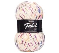 Frida's Wollhaus Drops 50 g Fabel Sockenwolle Schurwolle superwash Garn para Tejer y Crochet 45 Colores (924 | Konfetticake)