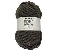 Frida's Wollhaus Drops 50 g Merino Extra Fine Mulesingfrei Lavable Crochet Punto 46 Colores (Mix 06 | Taupe)