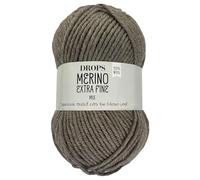 Frida's Wollhaus Drops 50 g Merino Extra Fine Mulesingfrei Lavable Crochet Punto 46 Colores (Mix 07 | Light Taupe)