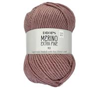 Frida's Wollhaus Drops 50 g Merino Extra Fine Mulesingfrei Lavable Crochet Punto 46 Colores (Mix 46 | Rosa del Desierto)