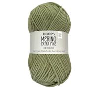 Frida's Wollhaus Drops 50 g Merino Extra Fine Mulesingfrei Lavable Crochet Punto 46 Colores (Uni colour 26 | Pistacho)
