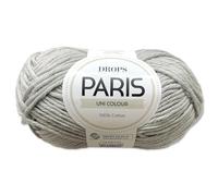 Frida's Wollhaus Drops 50 g Paris algodón de verano para bebé, hilo para tejer y hacer ganchillo, 54 colores (color liso 23-Gris claro)