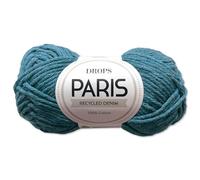 Frida's Wollhaus Drops 50 g Paris Algodón de verano para tejer o hacer ganchillo para bebé, 54 colores (dením reciclado 102-Azul Spray)