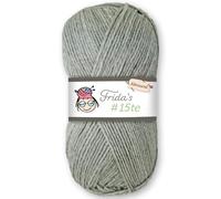 Frida's Wollhaus Hilo de 100 g #15te Allround Basic para bebé, lana para tejer o hacer ganchillo, suave, 45 colores (804 | Gris jaspeado)