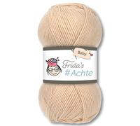 Frida's Wollhaus Lana bebé antipilling de 100 g de Frida's, lana para tejer y hacer ganchillo, 66 colores (310 | Champán)