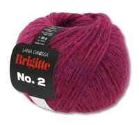 Frida's Wollhaus Lana Grossa Brigitte No. 2 - Hilo de lana de alpaca, algodón, 50 g, 46 colores (38, fucsia)