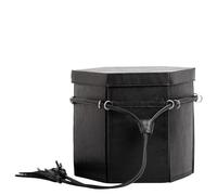 Frida's Wollhaus Muud Evita XL - Caja de piel hecha a mano para accesorios de punto y ganchillo, 2 colores (negro)