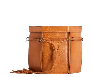 Frida's Wollhaus Muud Evita XL - Caja de piel hecha a mano para accesorios de punto y ganchillo, 2 colores (whisky)