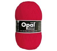 Frida's Wollhaus Opal 100 g Lana Lisa de 4 Capas para Calcetines Medias Punto Sin Fieltro Lana 35 Colores (5180 | Rojo)