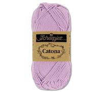 Frida's Wollhaus - Ovillo de lana Scheepjes, 50 g Catona, 100% algodón, para punto y ganchillo, Amigurumi, 109 colores (520 | Lavanda)