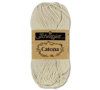 Frida's Wollhaus - Ovillo de lana Scheepjes Catona, 50 g, 100% algodón, para punto y ganchillo, Amigurumi, 109 colores (248 | Champán)