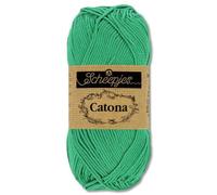 Frida's Wollhaus - Ovillo de lana Scheepjes Catona, 50 g, 100% algodón, para punto y ganchillo, Amigurumi, 109 colores (241 | Parrot Green)