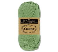 Frida's Wollhaus - Ovillo de lana Scheepjes Catona, 50 g, 100% algodón, para punto y ganchillo, Amigurumi, 109 colores (212 | Sage Green)