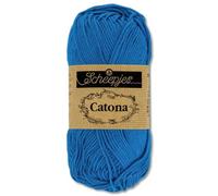 Frida's Wollhaus - Ovillo de lana Scheepjes Catona, 50 g, 100% algodón, para punto y ganchillo, Amigurumi, 109 colores (201 | Azul Eléctrico)