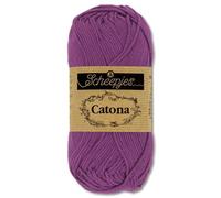 Frida's Wollhaus - Ovillo de lana Scheepjes Catona, 50 g, 100% algodón, para punto y ganchillo, Amigurumi, 109 colores (282 | Ultravioleta)