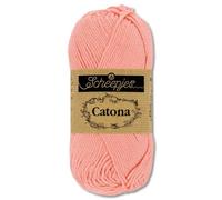 Frida's Wollhaus - Ovillo de lana Scheepjes Catona, 50 g, 100% algodón, para punto y ganchillo, Amigurumi, 109 colores (264 | Coral Claro)