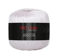 Frida's Wollhaus Pro Lana - Ovillo de hilo para crochet (25 g, brillante), 12 colores (304 | Blanco)