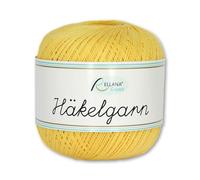 Frida's Wollhaus Rellana Hilo de ganchillo de 50 g, 100% algodón, 13 colores a elegir, para ganchillo hecho a mano (21, amarillo)