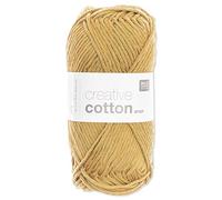 Frida's Wollhaus Rico Design 50 g Creative Cotton Aran Lana para Tejer a Mano y Crochet 63 Colores (25 | Maíz)