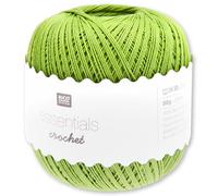 Frida's Wollhaus Rico Design 50 g Essentials Crochet Hilo de ganchillo algodón mercerizado Amigurumi 24 colores (009 | verde claro)