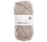 Frida's Wollhaus Rico Design Creative Cotton Aran - Ovillo de lana para tejer, 50 g, 63 colores (52, gris perla)