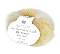 Frida's Wollhaus Rico Essentials Superkid Mohair Silk - Ovillo de lana en espray para tejer, 25 g, 6 colores (009 | multicolor)