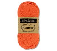 Frida's Wollhaus Scheepjes 10 g Catona 100% algodón para tejer o hacer ganchillo, Amigurumi, 113 colores (189 | Royal Orange)