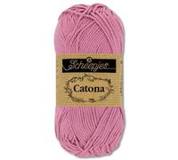 Frida's Wollhaus Scheepjes 10 g Catona 100% Algodón para Tejer y Crochet Amigurumi 113 Colores (398 | Colonial Rose)