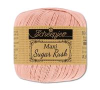 Frida's Wollhaus Scheepjes 50 g (1,76 oz) Maxi Sugar Rush - Hilo para ganchillo de algodón, 87 colores (408 | Rosa Antiguo)