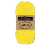 Frida's Wollhaus Scheepjes 50 g Catona 100% algodón para punto y ganchillo, Amigurumi, 109 colores (280 | Limón)