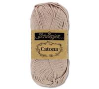 Frida's Wollhaus Scheepjes 50 g Catona 100% algodón para tejer o hacer ganchillo, Amigurumi, 109 colores (406 | Beige suave)