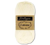 Frida's Wollhaus Scheepjes 50 g Catona 100% algodón para tejer y hacer ganchillo Amigurumi 109 colores (130 | Old Lace)