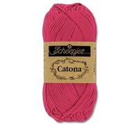 Frida's Wollhaus Scheepjes 50 g Catona 100% algodón para tejer y hacer ganchillo, Amigurumi, 109 colores (413 | Cereza)