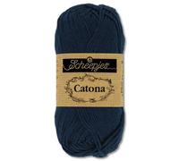 Frida's Wollhaus Scheepjes 50 g Catona 100% Algodón Punto Ganchillo Amigurumi 109 Colores (124 | Ultramarina)