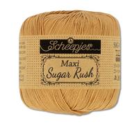 Frida's Wollhaus Scheepjes 50 g Maxi Sugar Rush Hilo de Ganchillo Algodón de Ganchillo Filet 87 Colores (179 | Topacio)