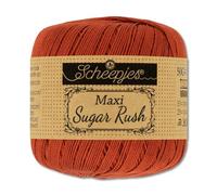 Frida's Wollhaus Scheepjes 50 g Maxi Sugar Rush Hilo para ganchillo de punto de encaje Algodón 87 colores (388 | Rust)