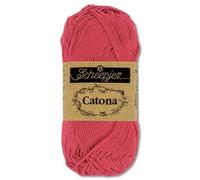 Frida's Wollhaus Scheepjes Catona Hilo para tricot, crochet, 10 g - 100 % algodón - 113 colores (258 - Rosewood)