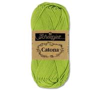 Frida's Wollhaus Scheepjes Catona Lana para tejer, ganchillo y crochet - 10 g - 100 % algodón - 113 colores (205 - Kiwi)
