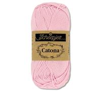 Frida's Wollhaus Scheepjes Catona Lana para tejer, ganchillo y crochet - 10 g - 100 % algodón - 113 colores (246 - Rosa helado)